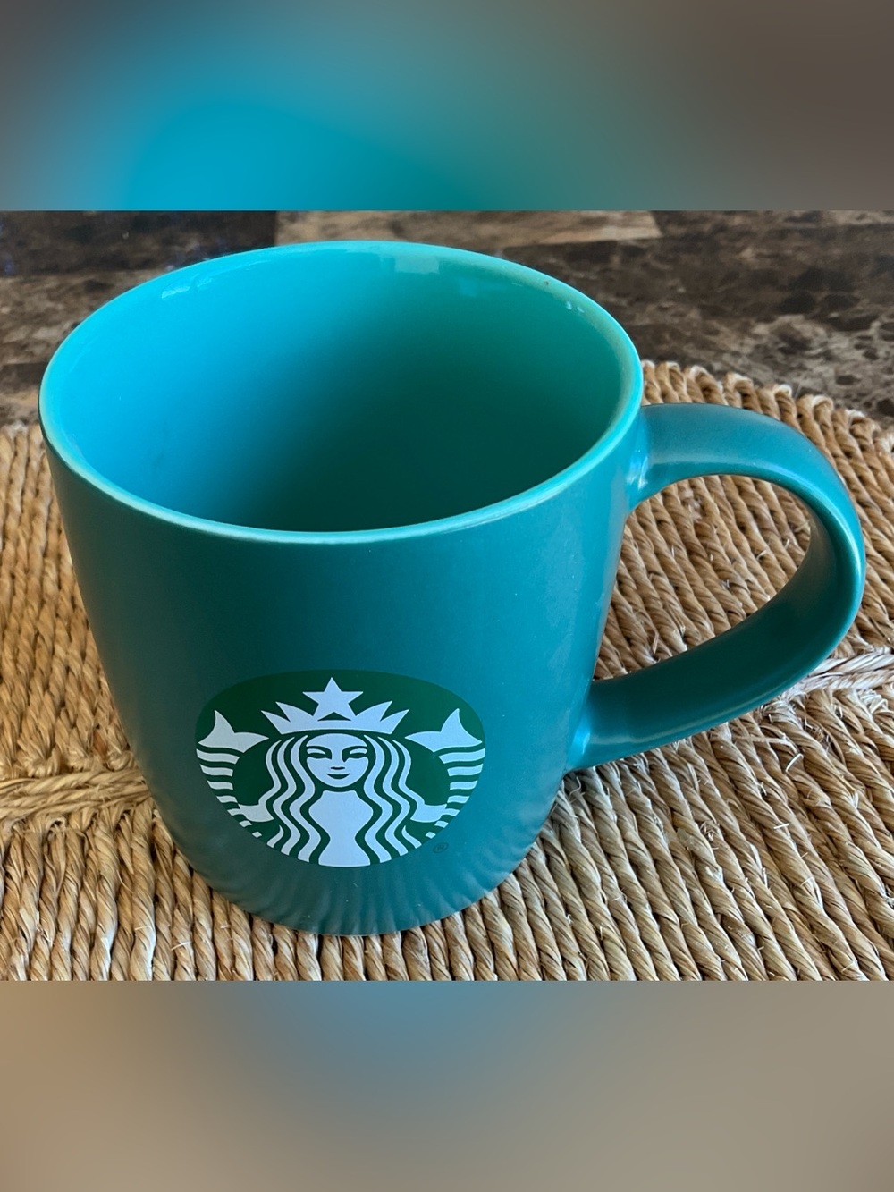 2024 STARBUCKS 2 Tone Green Ceramic Coffee Cup 11 oz Mug Mermaid Siren Logo